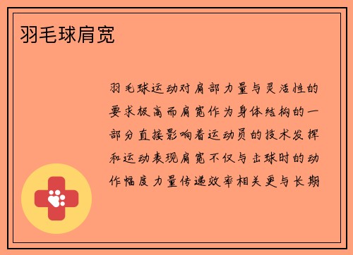 羽毛球肩宽
